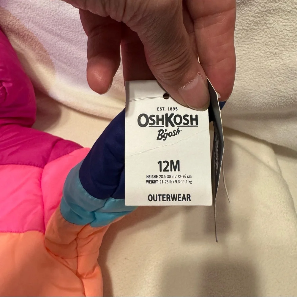 OshKosh B’gosh Rainbow 12month Winter Coat